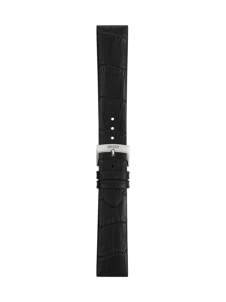 Mido Leder Baroncelli Iii Lederband Schwarz 20/18mm M600015044 