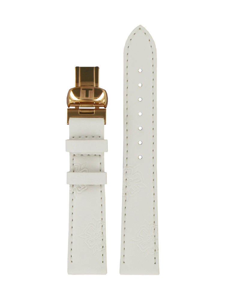 Tissot Leder Synthetisch Dressport Synthetikband Weiss 16/14mm 