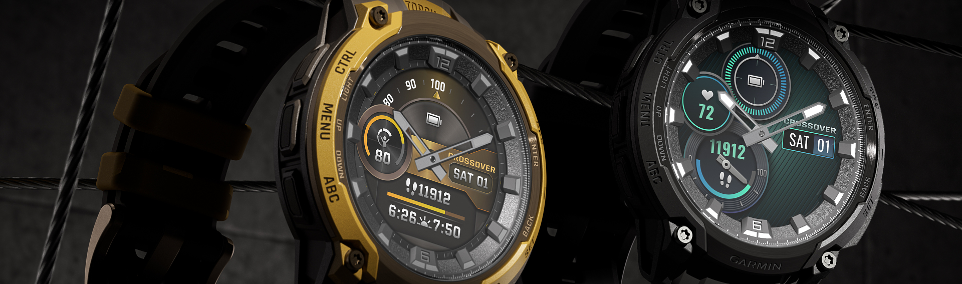 Banner mit Uhrenbildern